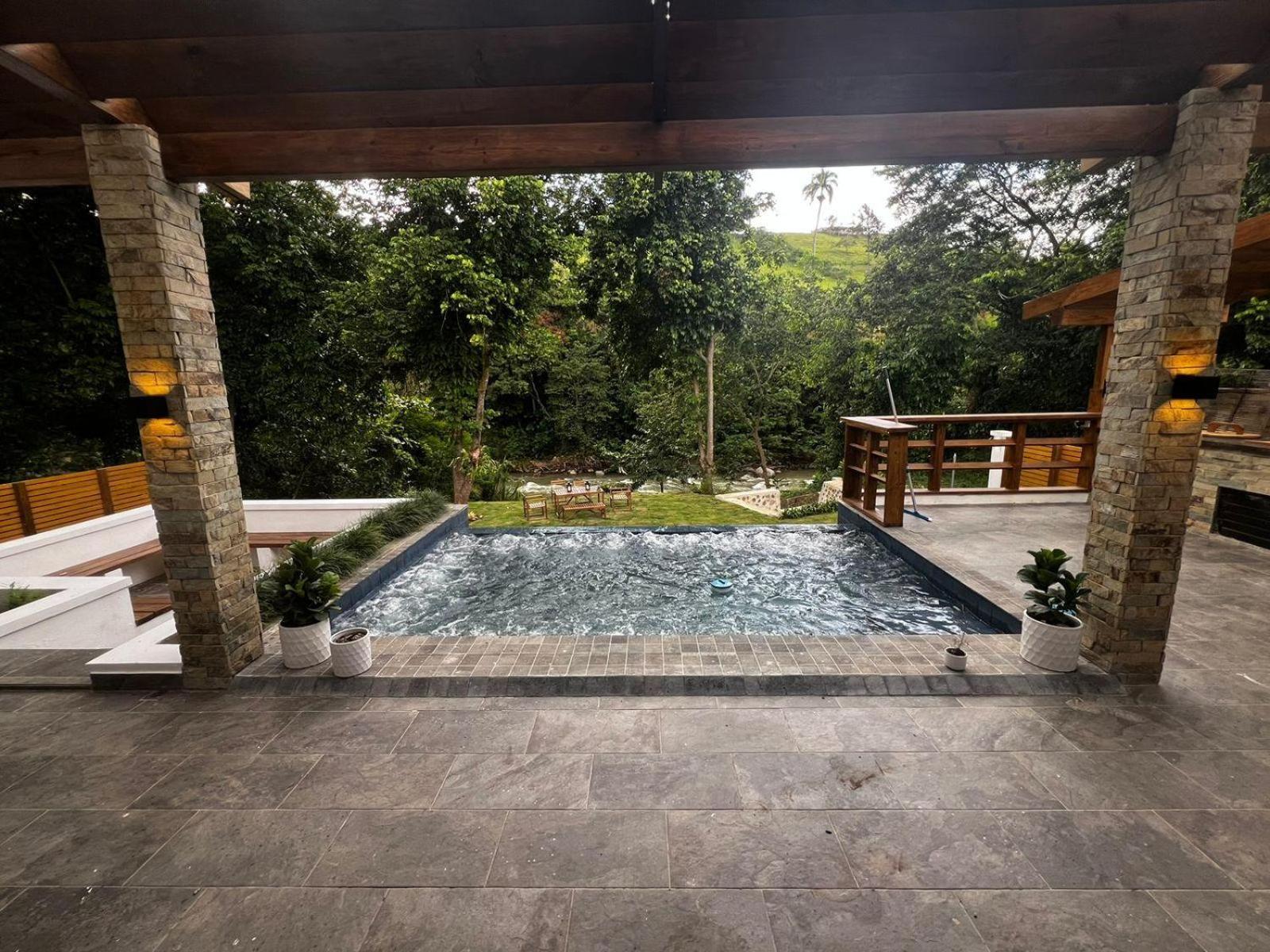 Villa Cielito Del Yaque - Jarabacoa - Rio Privado - Picuzzi Climatizado Extérieur photo